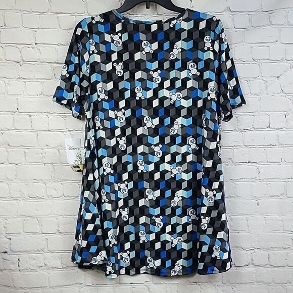 NWT LuLaRoe Disney Frozen Snowgies Snowman Swing Tee Blue Perfect T Shirt Top - Picture 9 of 12